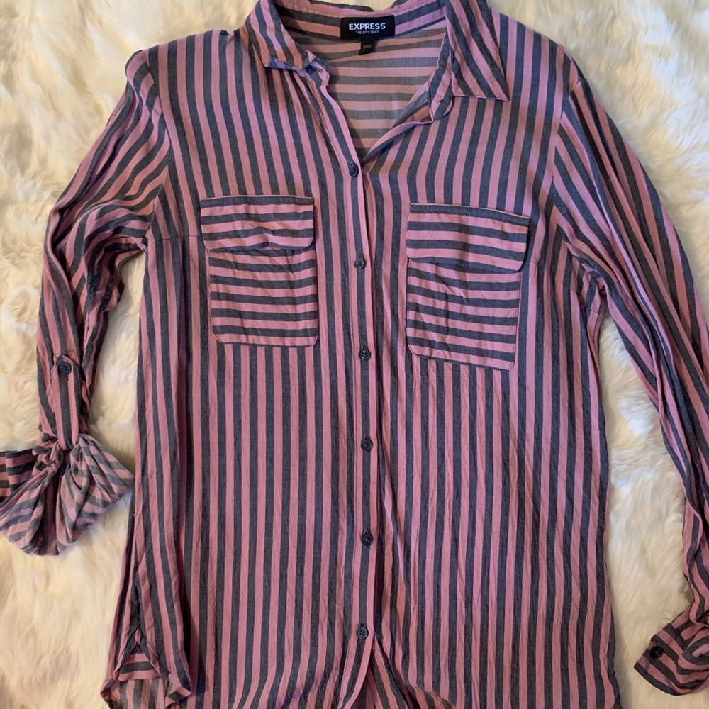Striped 3/4 sleeve top